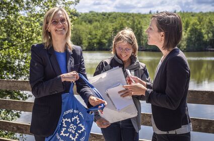Visite d'Agnès Pannier-Runacher, Ministre de la Transition écologique, au Marais de Condette (62)