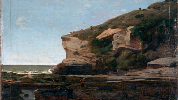 Félix Thomas, Falaise à Pornic, 1875