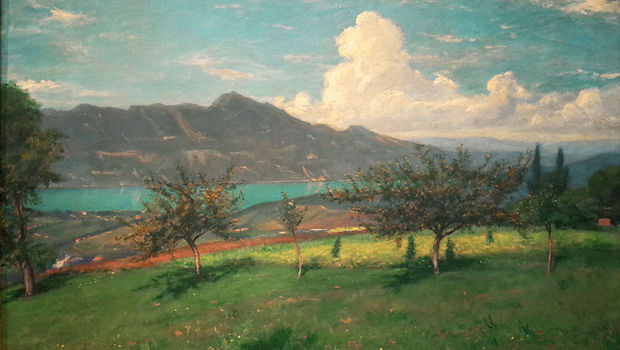 Les pommiers en Savoie, vue du lac du Bourget, 1900, Carolus Duran