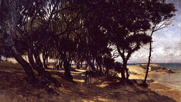 Camille Bernier, Arbres au bord de la mer à Noirmoutier, 1823