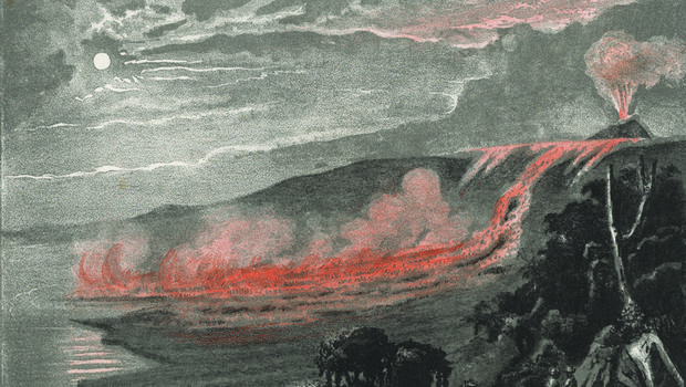 Eruption du volcan. Nuit du 7 novembre 1858