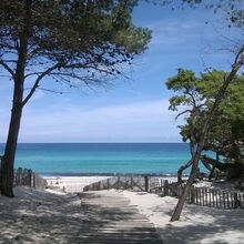 Inauguration des travaux d'aménagement pour l'accès à la plage de Saleccia, Corse