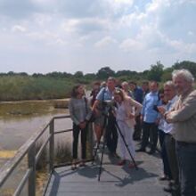 Visite de Barbara Pompili aux marais de Séné (Morbihan)