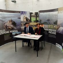 Signature d'une convention de coopération entre le Conservatoire du littoral et l'Etablissement public du Mont-Saint-Michel