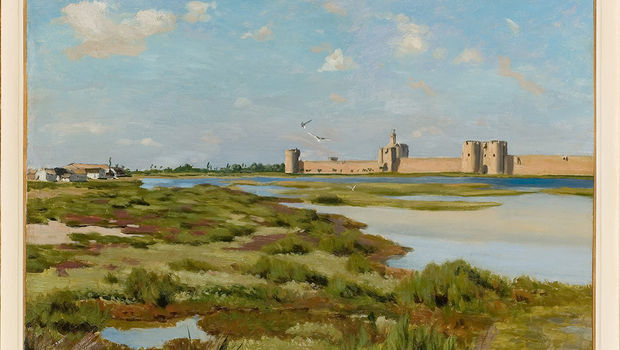 Frédéric Bazille, Les Remparts d'Aigues-Mortes, 1867