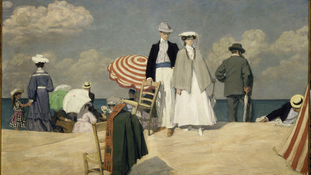 René-Xavier Prinet, La Plage de Cabourg, 1910