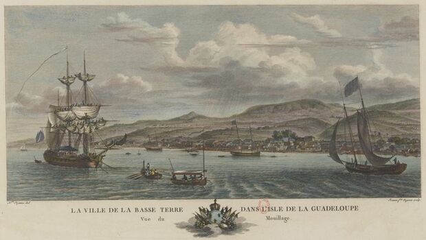 Mouillage de Basse-Terre en Guadeloupe en 1776